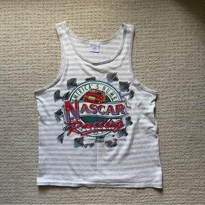 Vintage 90's Striped Nascar Tank